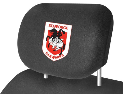 St George Illawarra Dragons Car Headrest Covers