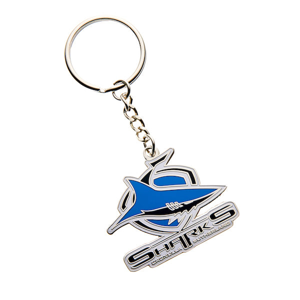 Cronulla Sharks Keyring - Metal Logo