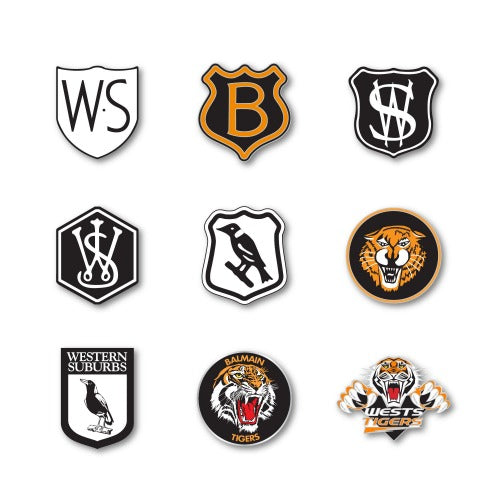 Wests Tigers Evolution Pin Set