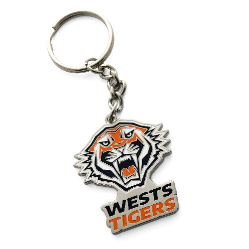 Wests Tigers Keyring - Metal Logo
