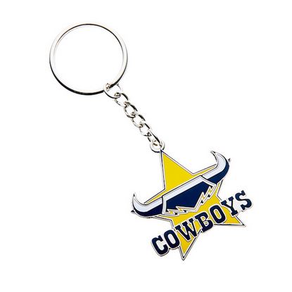 North Queensland Cowboys Keyring - Metal Logo