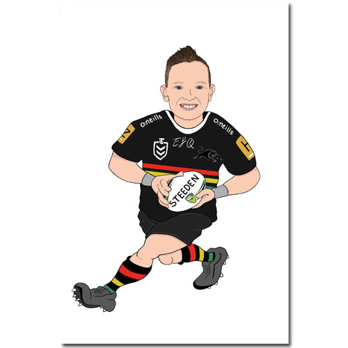 Penrith Panthers Custom Cartoon Drawing