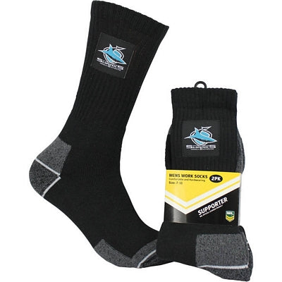 Cronulla Sharks Work Socks (2pk)