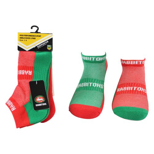 South Sydney Rabbitohs Ankle Socks (2pk)