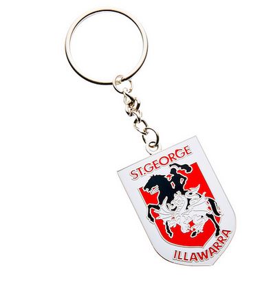 St George Illawarra Dragons Keyring - Metal Logo