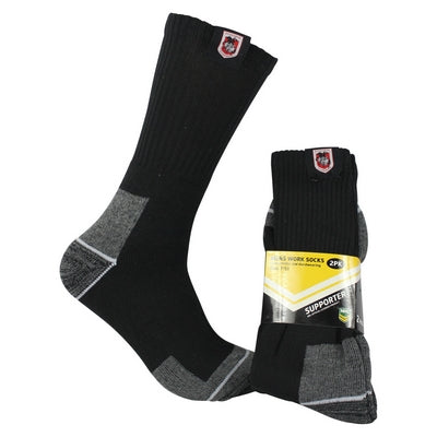 St George Illawarra Dragons Work Socks (2pk)
