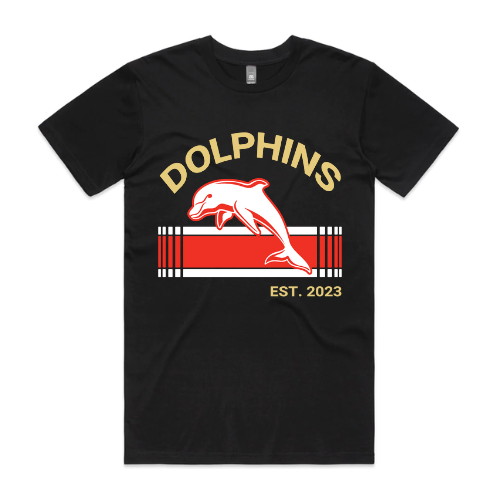 Dolphins Mens Logo Supporter Shirt - Black
