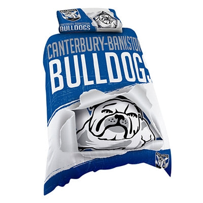 Canterbury Bulldogs Quilt Cover - Single