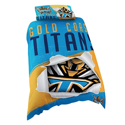 Gold Coast Titans Quilt Cover - Single