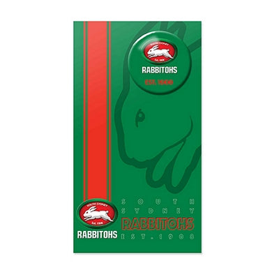 South Sydney Rabbitohs Birthday Card + Badge