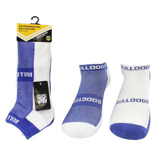 Canterbury Bulldogs Ankle Socks (2pk)