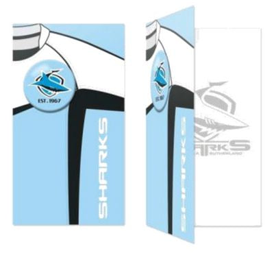 Cronulla Sharks Birthday Card + Badge