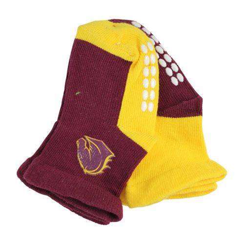 Brisbane Broncos Baby Socks (2pk)