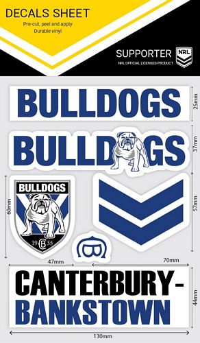 Canterbury Bulldogs Sticker Sheet - Wordmark