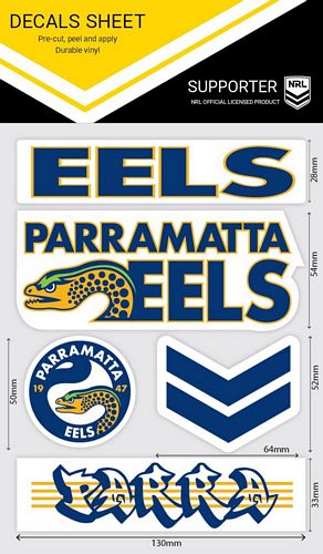 Parramatta Eels Sticker Sheet - Wordmark