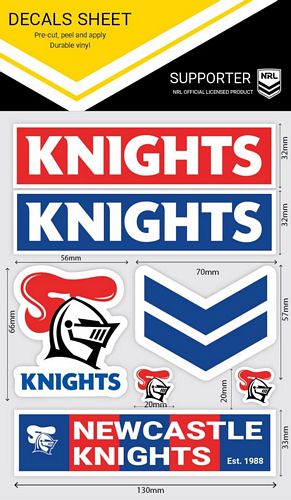 Newcastle Knights Sticker Sheet - Wordmark