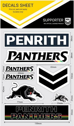 Penrith Panthers Sticker Sheet - Wordmark