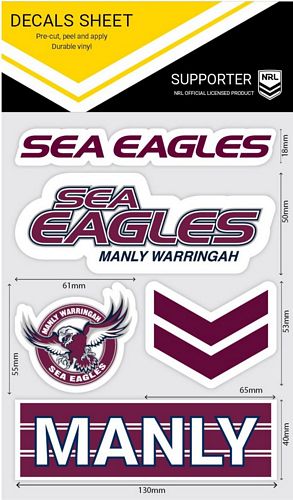 Manly Sea Eagles Sticker Sheet - Wordmark