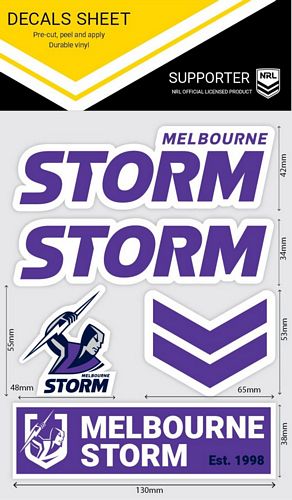 Melbourne Storm Sticker Sheet - Wordmark