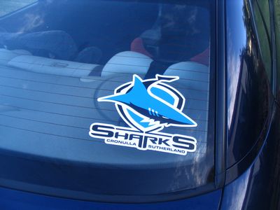 Cronulla Sharks Car Logo Sticker - Mega