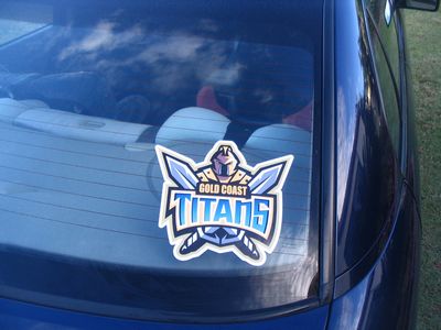 Gold Coast Titans Car Logo Sticker - Mega